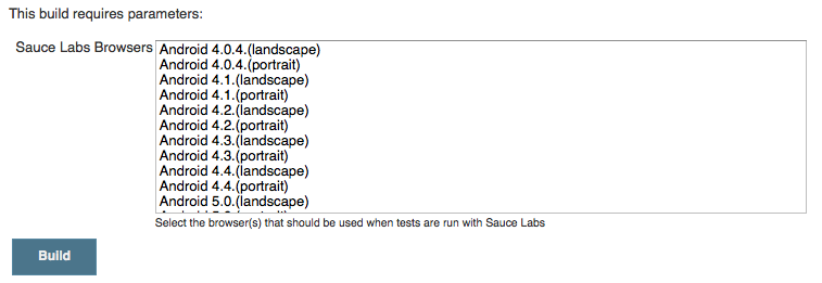 parameterized browsers