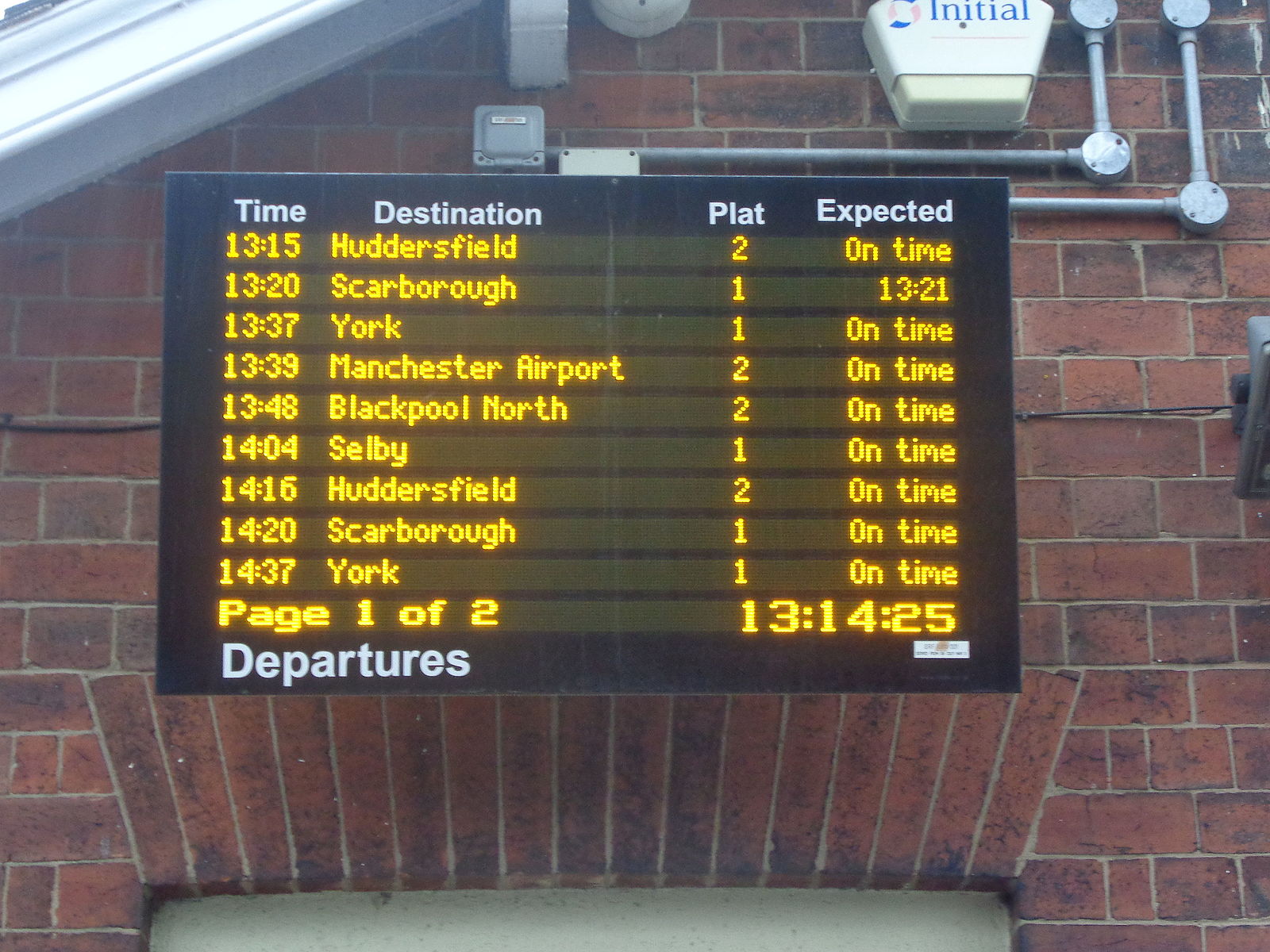 train station train board screen