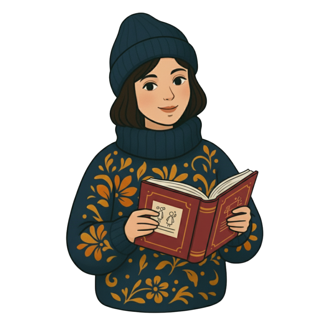 Student reading Russian