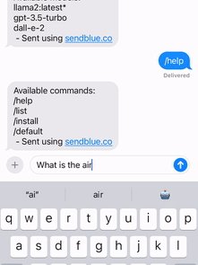 messaging the bot with the question "what is the air speed velocity of a swallow"