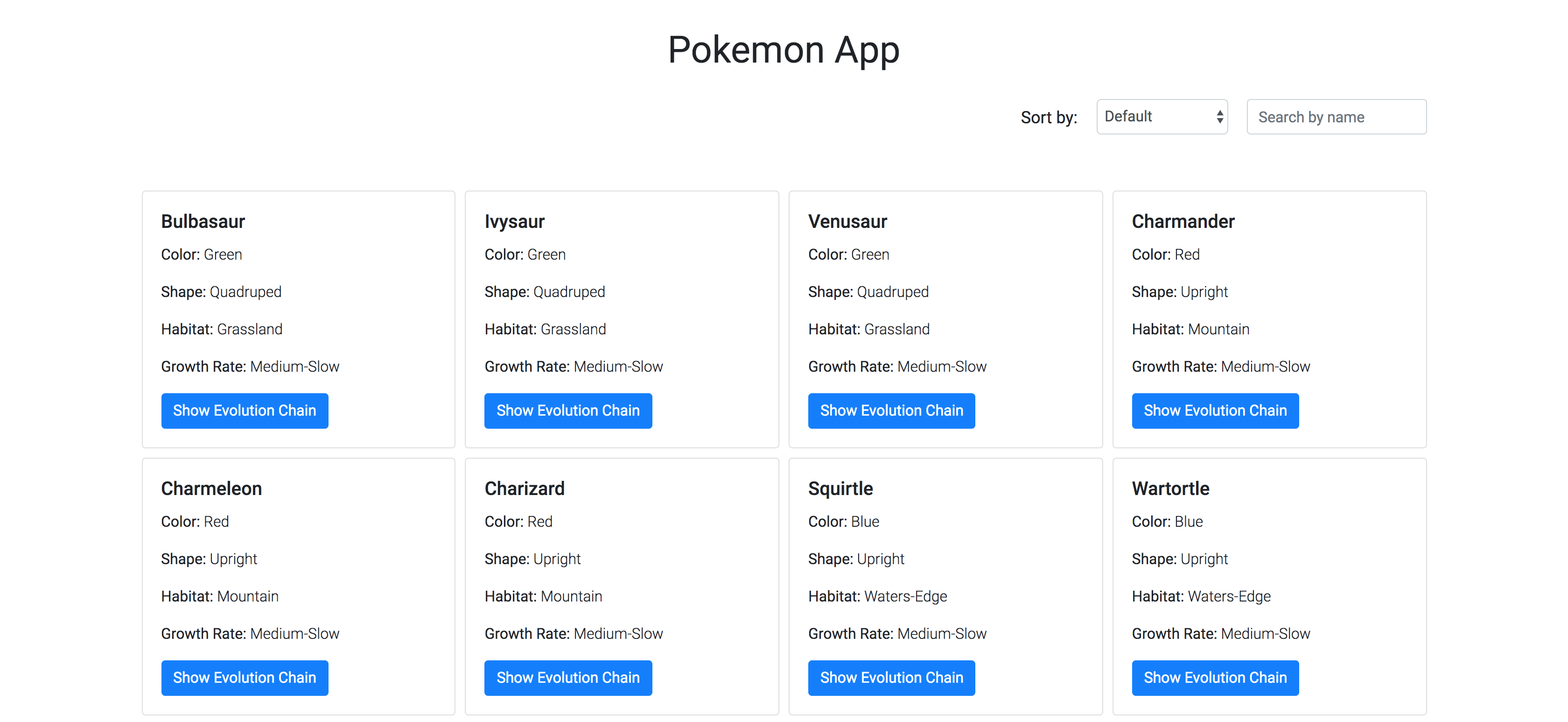 Pokemon app