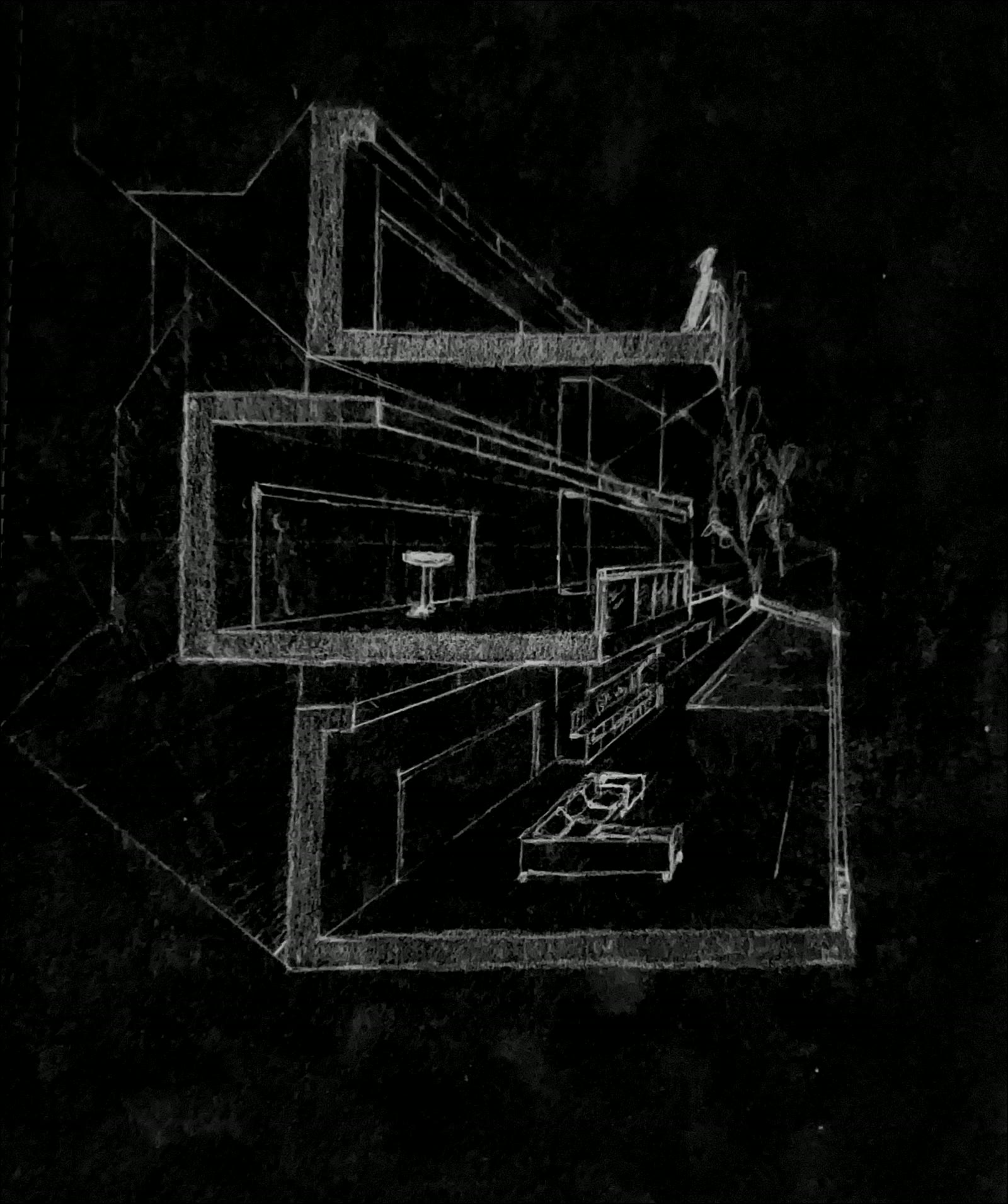 Sectional perspective drawing by Ayden Pettiette
