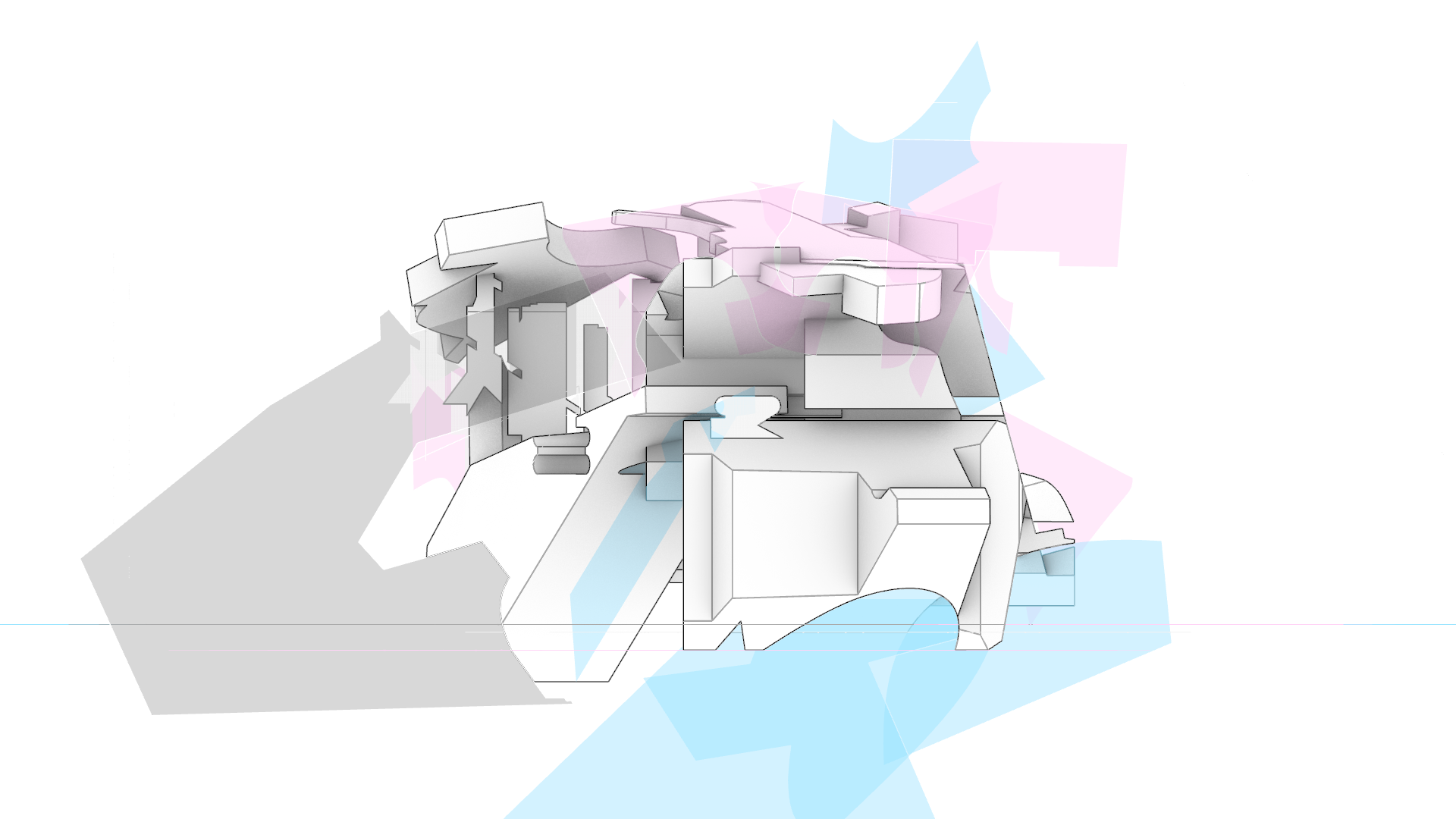 Digital Massing Study — Left View