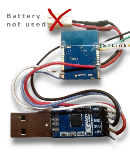 DWM1001 + USB serial port adapter wiring