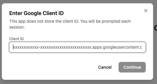 Copy Client ID 