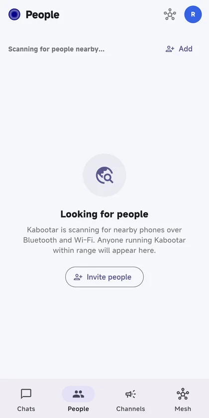 Scanning for nearby phones over Bluetooth and Wi-Fi.