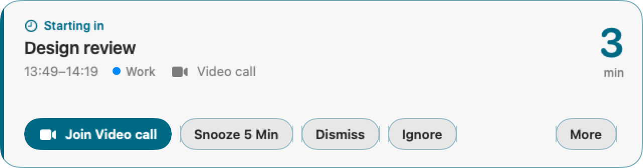 MeetAlert popup