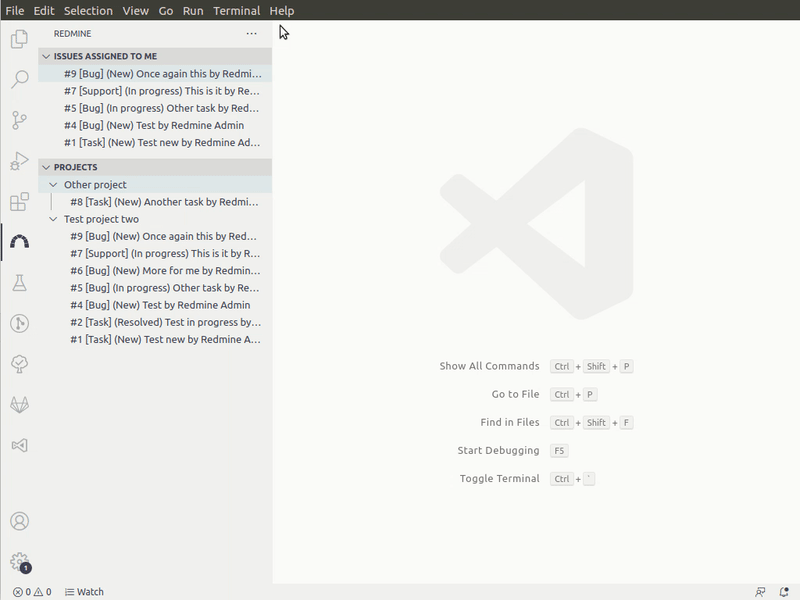 Change server to other workspace folder in sidebar panel GIF showcase