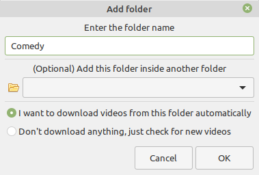 Adding a folder