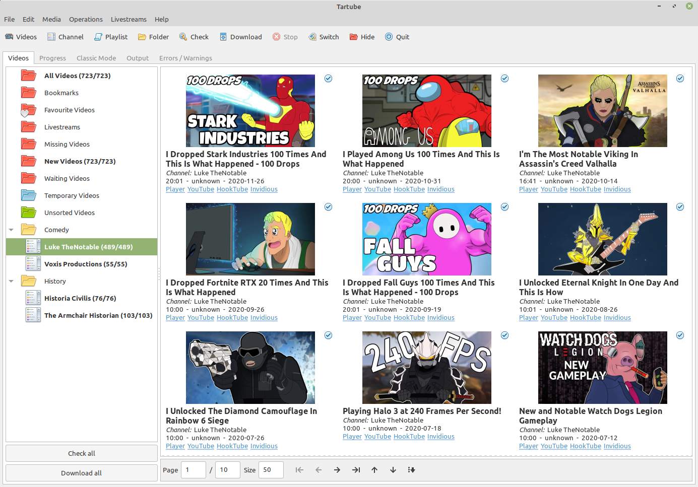 Tartube screenshot