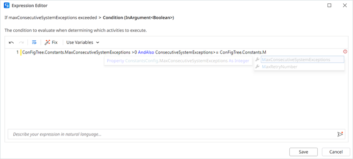 Typed IntelliSense autocomplete for CodedConfig in UiPath Studio