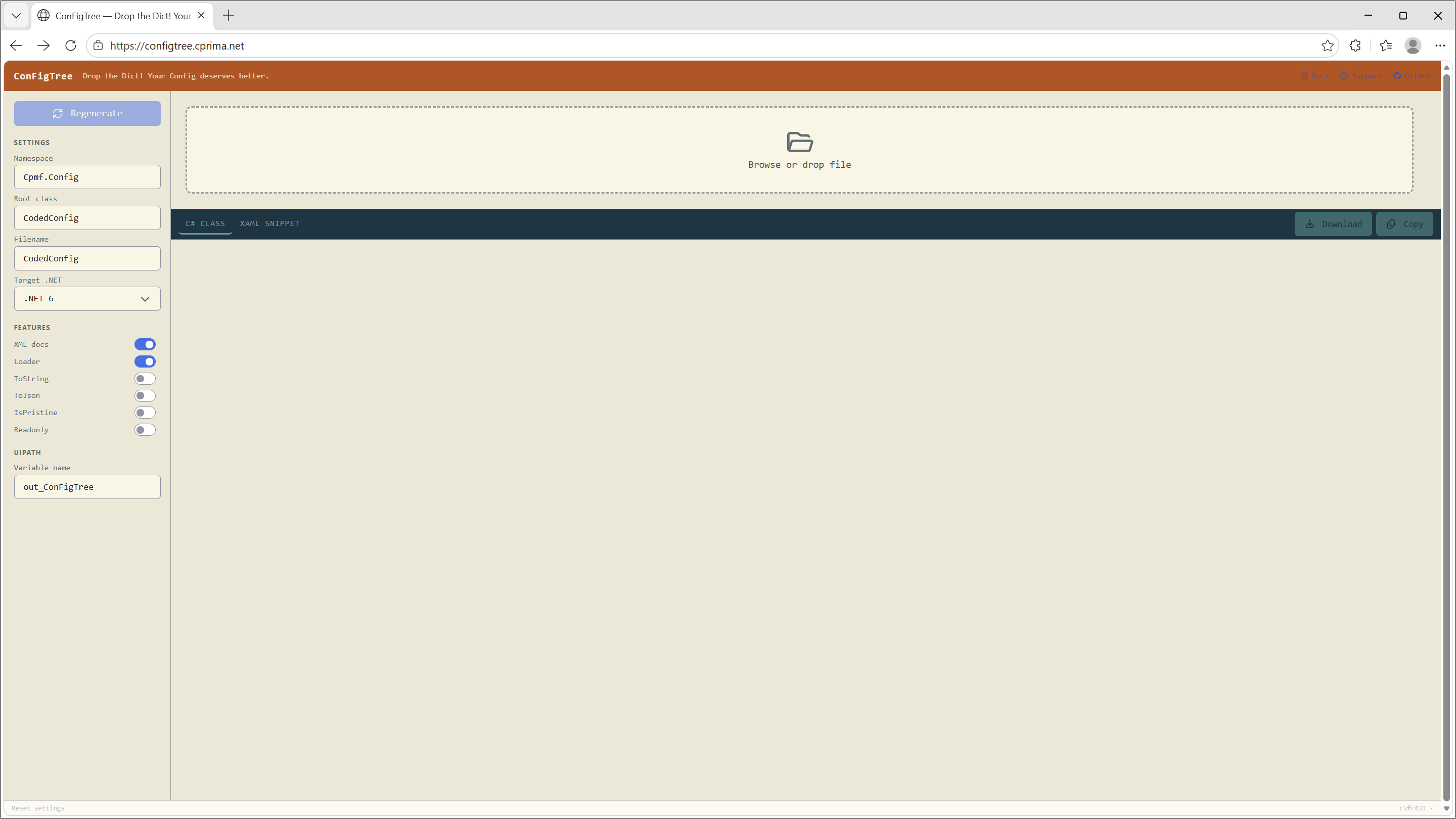 screenshot of the webpage with all data safely remaining in your borwser