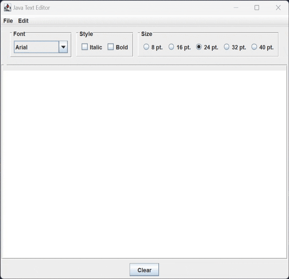 Demo of Text Editor App