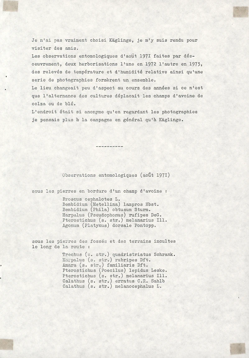 LA CAMPAGNE - SEKVENS 25.08 - 05.09.1973 — Sheet 2