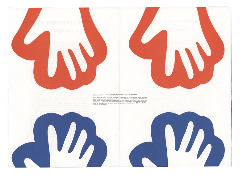 HERVE FISCHER ART ET COMMUNICATION MARGINALE TAMPONS D'ARTISTES 14-26.03.1975