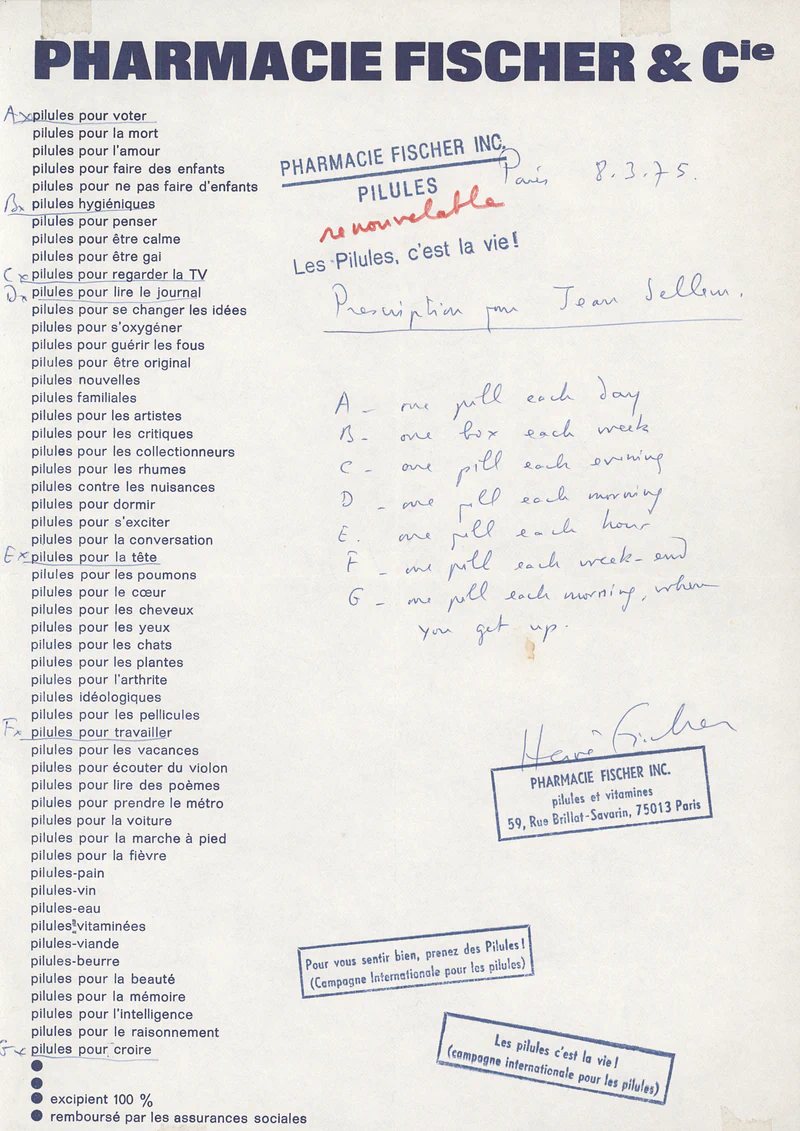 HERVE FISCHER ART ET COMMUNICATION MARGINALE TAMPONS D'ARTISTES 14-26.03.1975