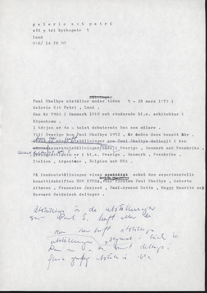 09- 28.03.1973 POUL SKELBYE — Sheet 1