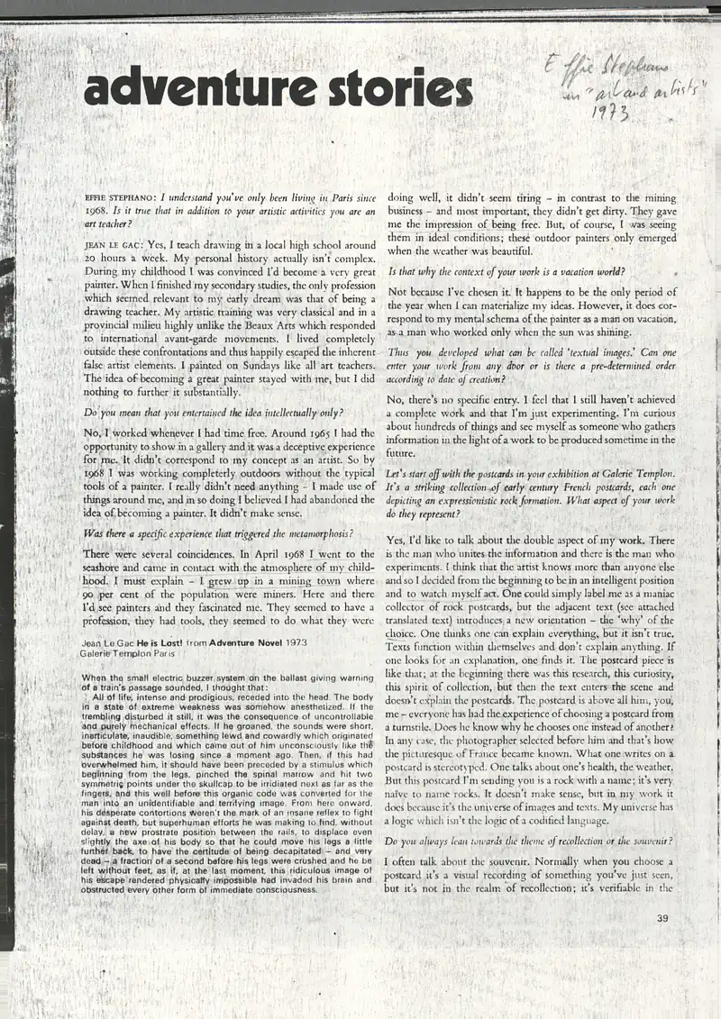 JEAN LE GAC ANEKDOTERNA och VYERNA 17.01-25.01.1975 — Sheet 2