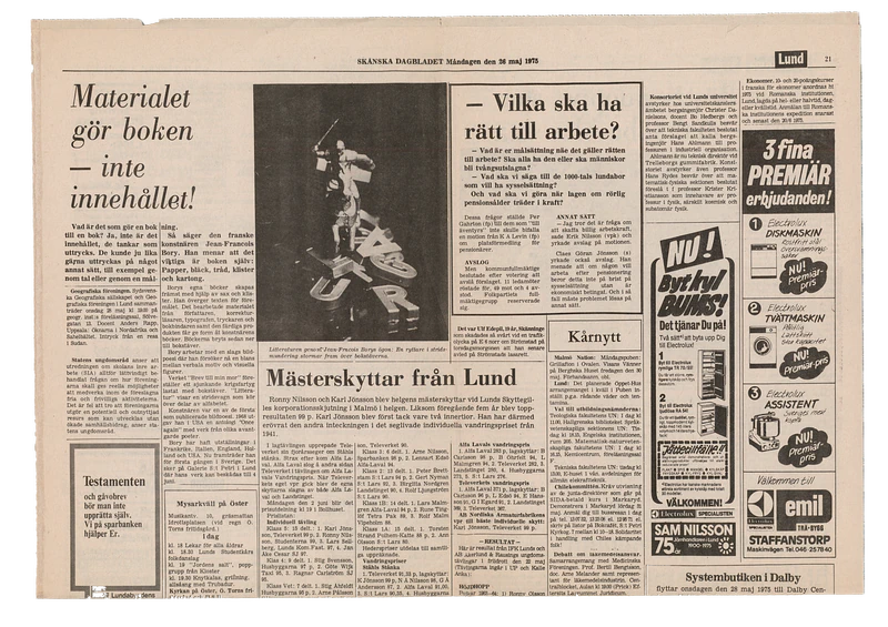JEAN-FRANÇOIS BORY BILDPOESI 23.03 - 04.06.1975