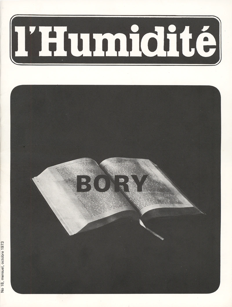 JEAN-FRANÇOIS BORY BILDPOESI 23.03 - 04.06.1975