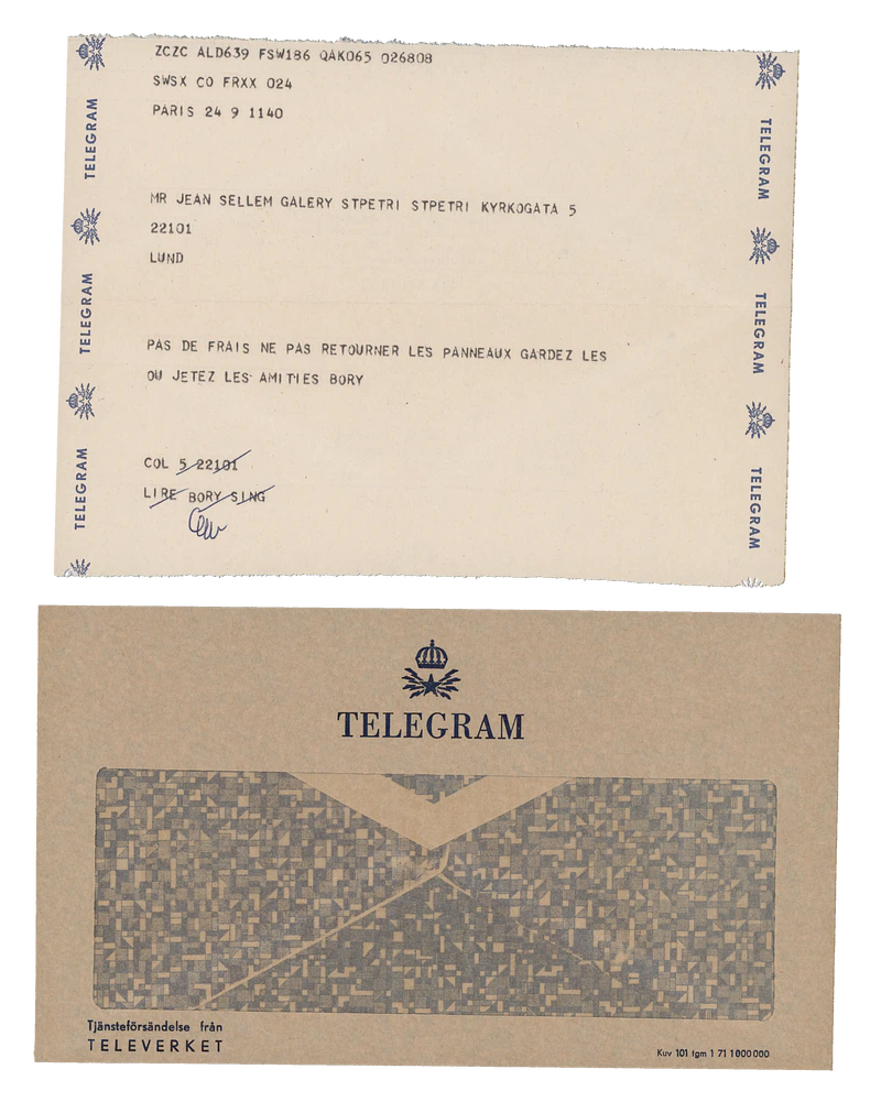 JEAN-FRANÇOIS BORY BILDPOESI 23.03 - 04.06.1975