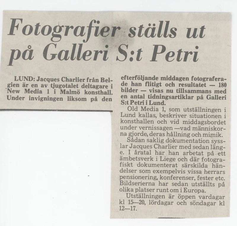 JACQUES CHARLIER OLD MEDIA I 25.04-07.05.1975