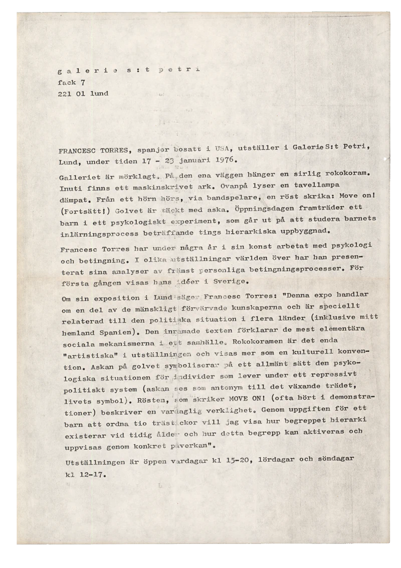 FRANCESC TORRES 10.01-16.01.1976