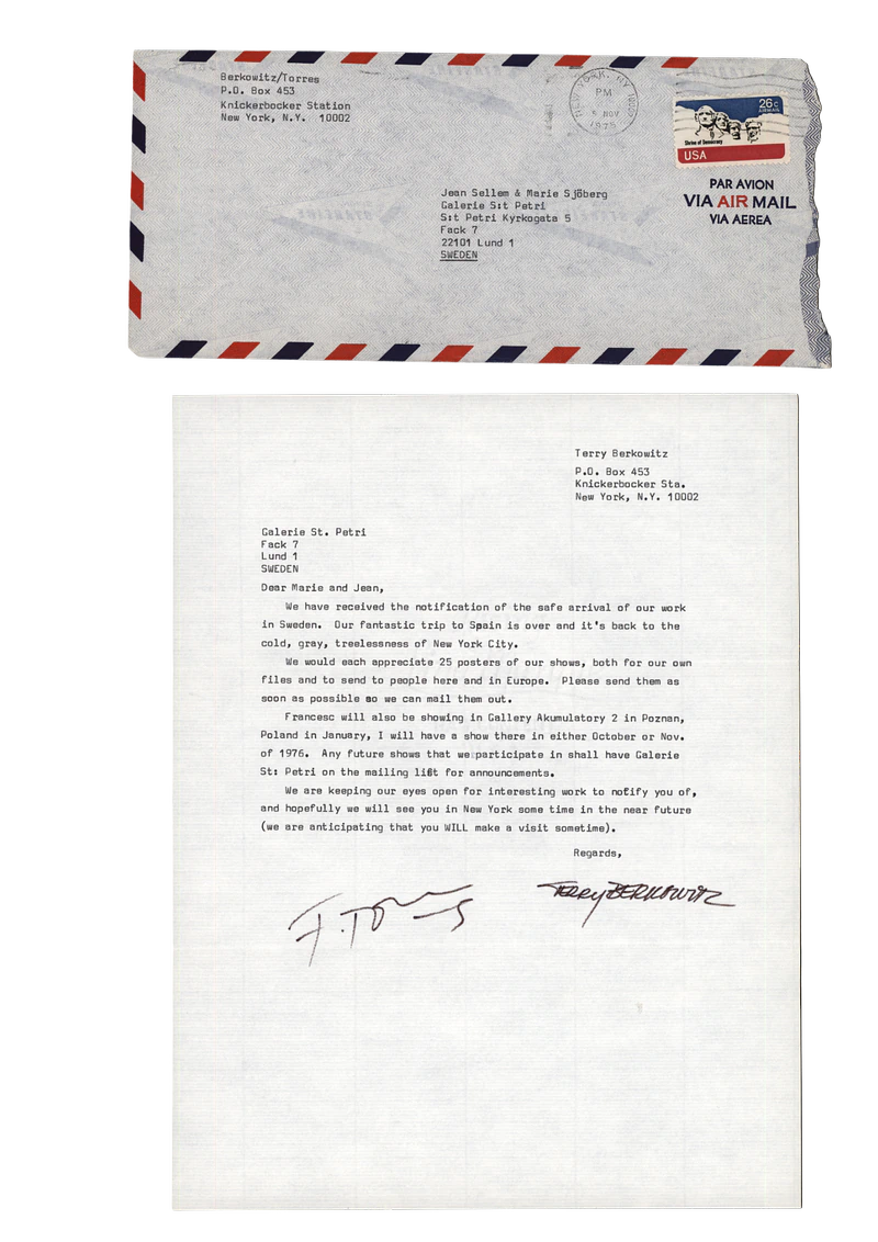 TERRY BERKOWITZ I'M NOT REALLY AFRAID OF THE DARK 03.01 - 09.01.1976