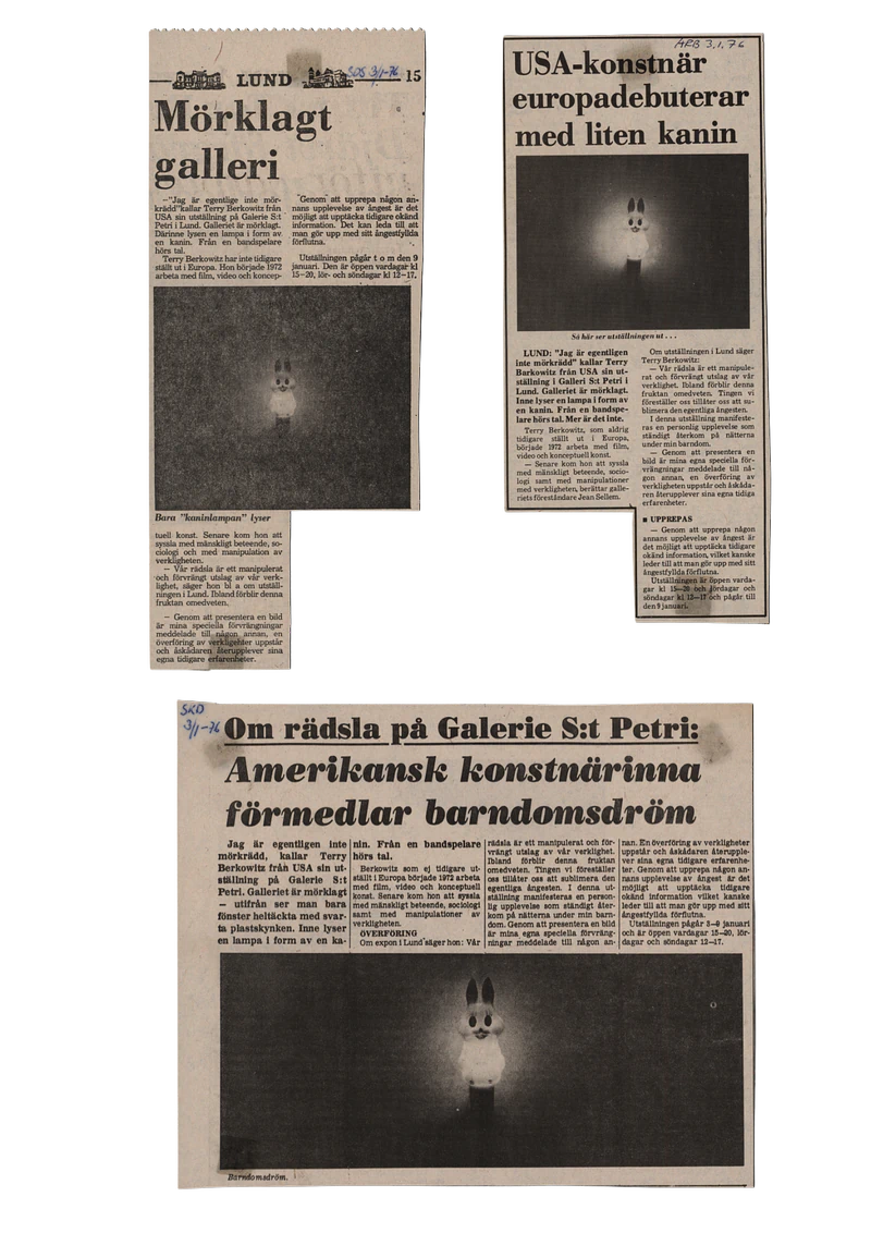 TERRY BERKOWITZ I'M NOT REALLY AFRAID OF THE DARK 03.01 - 09.01.1976