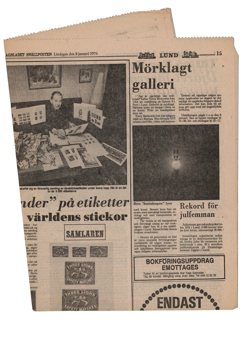 TERRY BERKOWITZ I'M NOT REALLY AFRAID OF THE DARK 03.01 - 09.01.1976