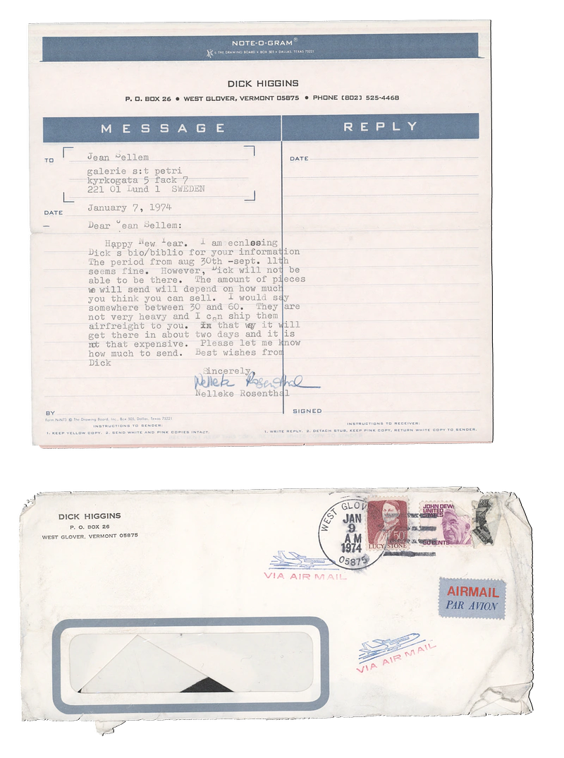 DICK HIGGINS 30.8-11.9.1974