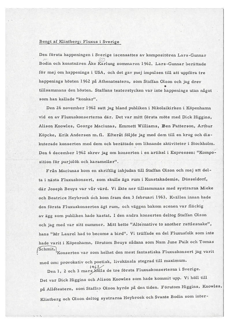 BENGT AF KLINTBERG Skogsdykaren (The Forest Diver) 26.10 -6.11.1974 — Sheet 1