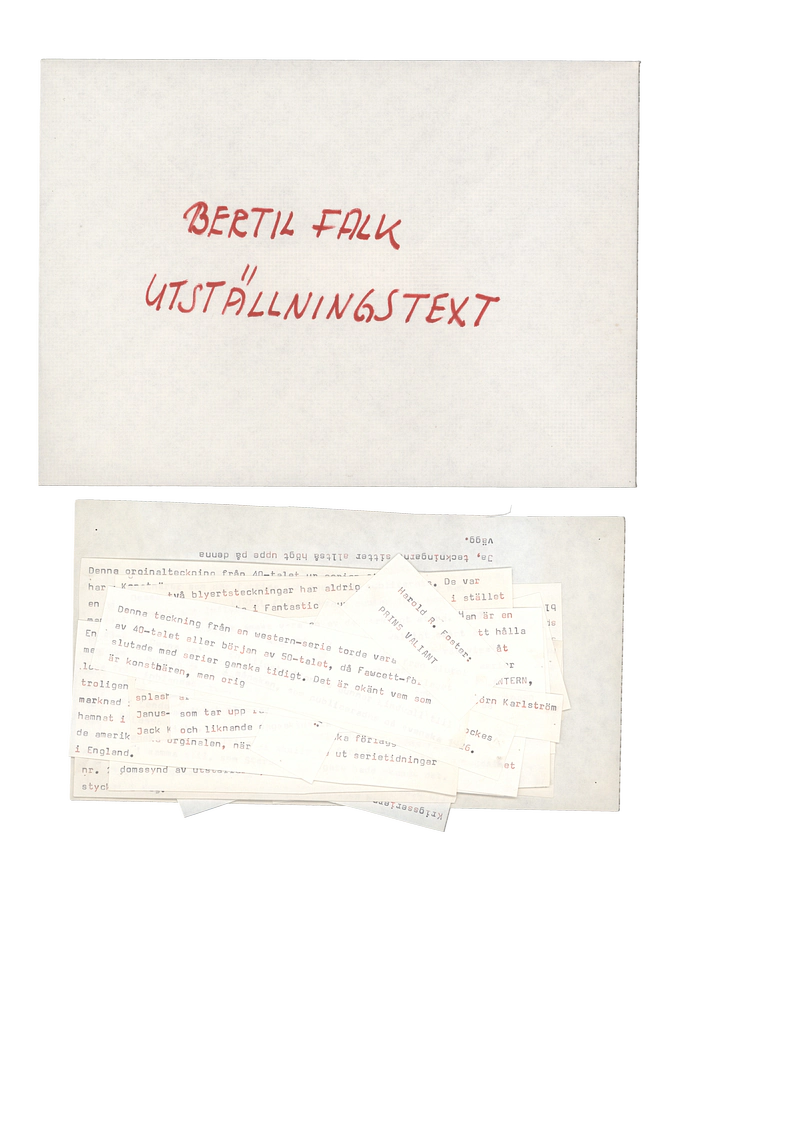 BERTIL FALK COMIC COLLECTION 27.09 - 09.10.1974