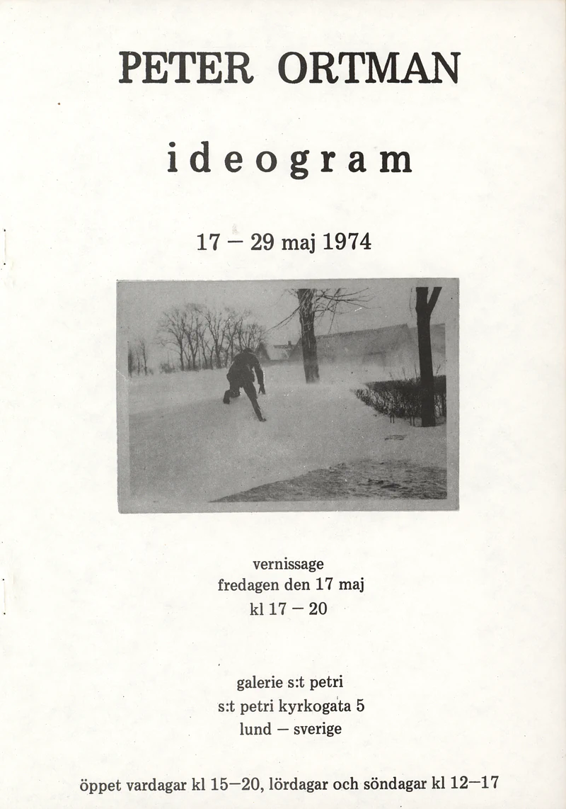 PETER ORTMAN IDEOGRAM 17-29.05.1974 — Sheet 1