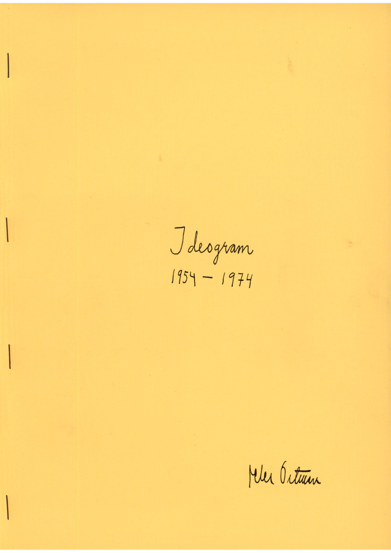 PETER ORTMAN IDEOGRAM 17-29.05.1974 — Sheet 1