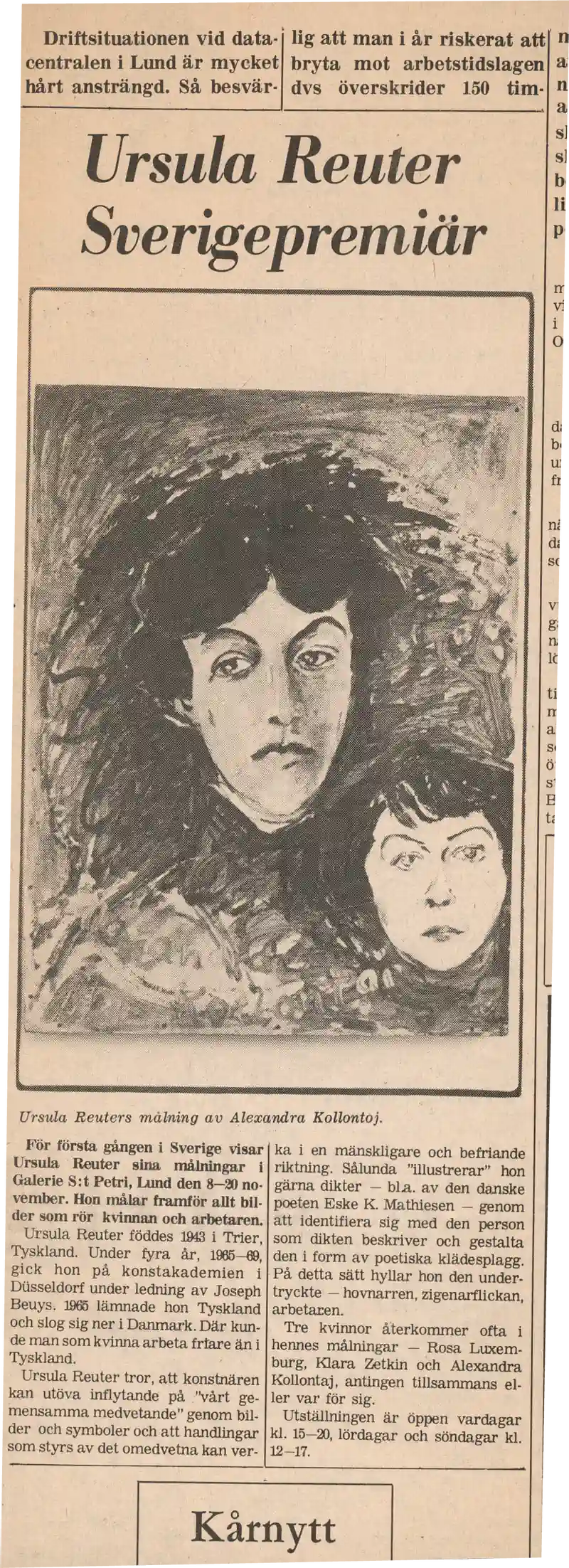 URSULA REUTER CHRISTIANSEN POETISKE DRAGTER 08- 20.11.1974