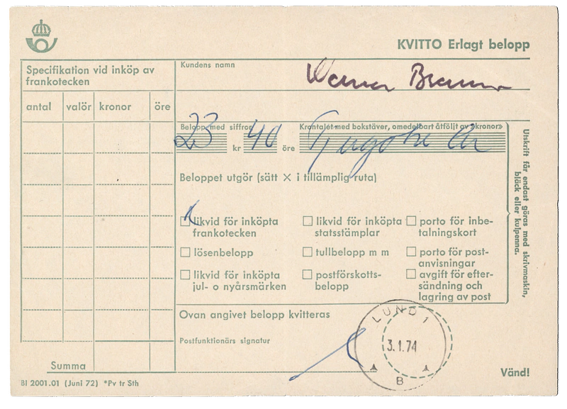 WERNER BRENNER NU HAR VIETTIP 04-16.01.1974