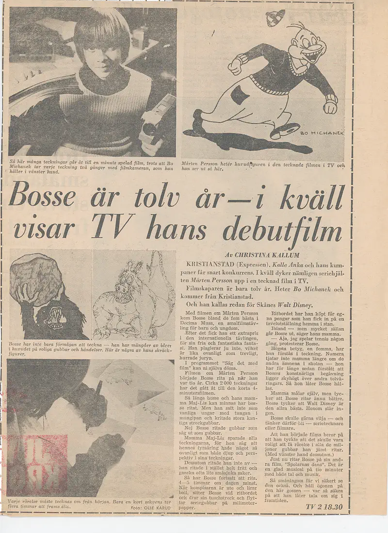 BO MICHANEK KRING FECKNAD FILM 15 - 21.02.1974