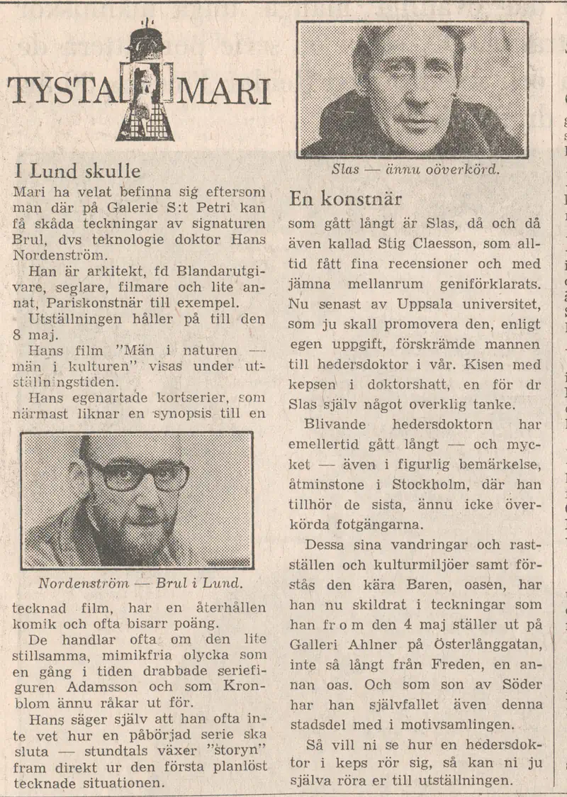 HANS NORDENSTRÓM BRUL 26.04-08.05.1974