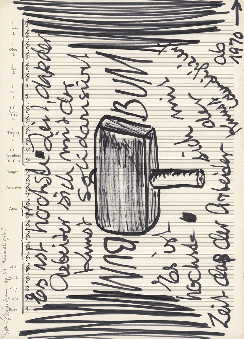 HENNING CHRISTIANSEN 26.01.1974 featuring the German artist Joseph Beuys — Sheet 1