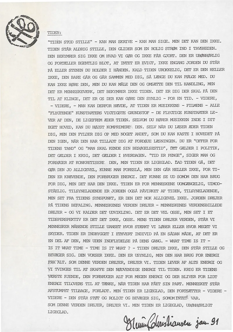 HENNING CHRISTIANSEN 26.01.1974 featuring the German artist Joseph Beuys — Sheet 2