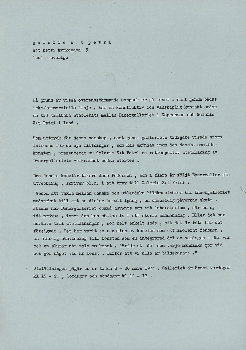 SVEIN RØNNING 22.03 - 02.04.1974