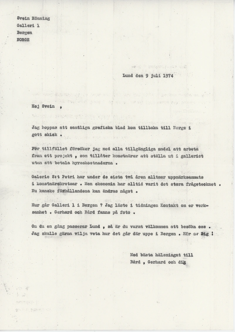 SVEIN RØNNING 22.03 - 02.04.1974