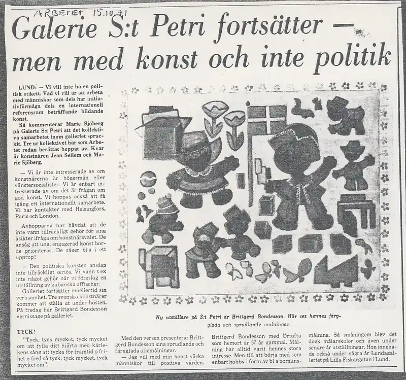 15.10- 03.11.1971 BRITTGARD BONDESSON — Sheet 1