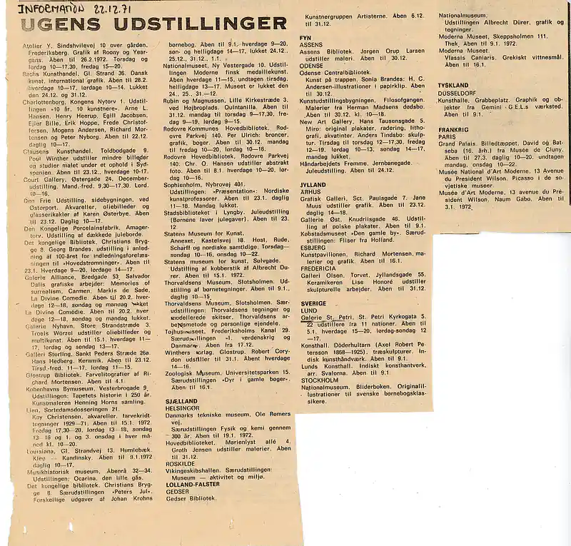 17.12.1971 - 05.01.1972 LUND OPUS - 72 — Sheet 1