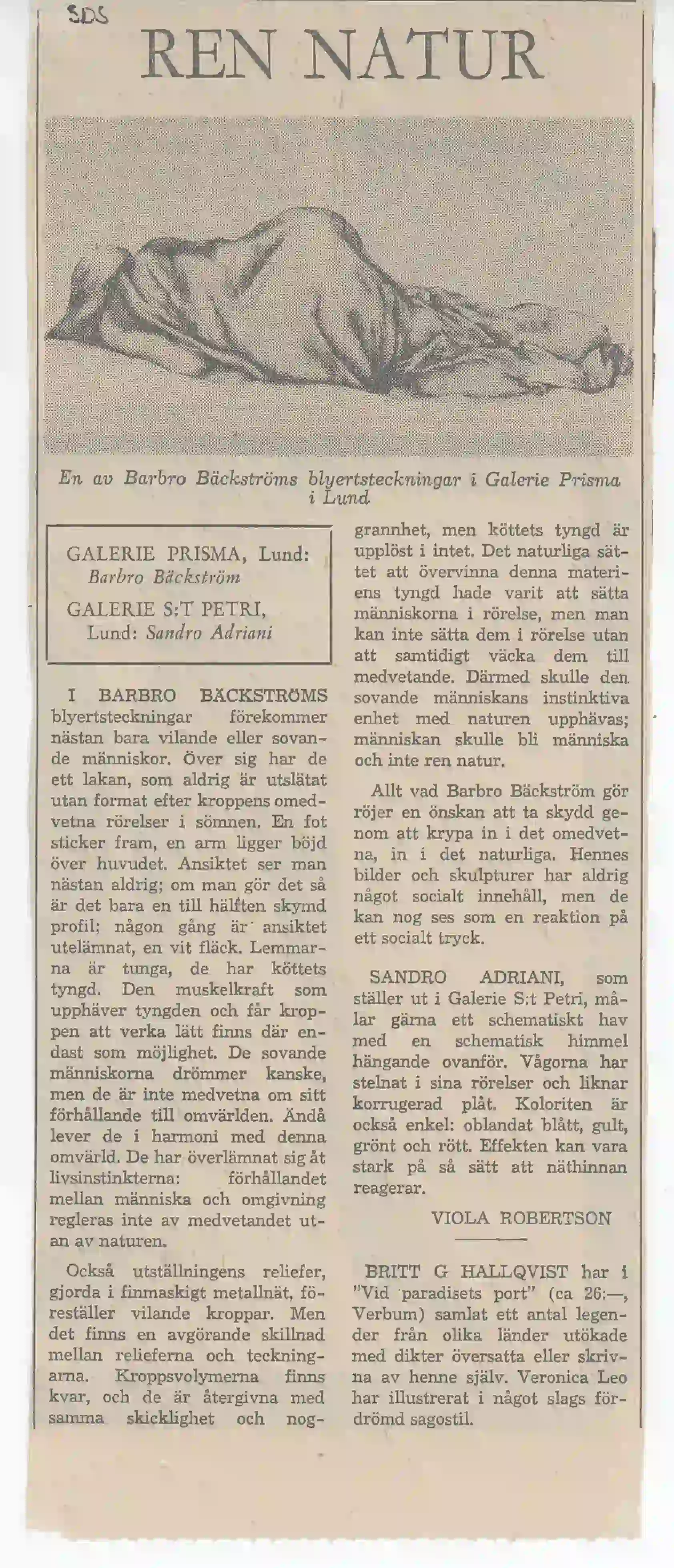 24.09 - 13.10.1971 SANDRO ADRIANI — Sheet 1