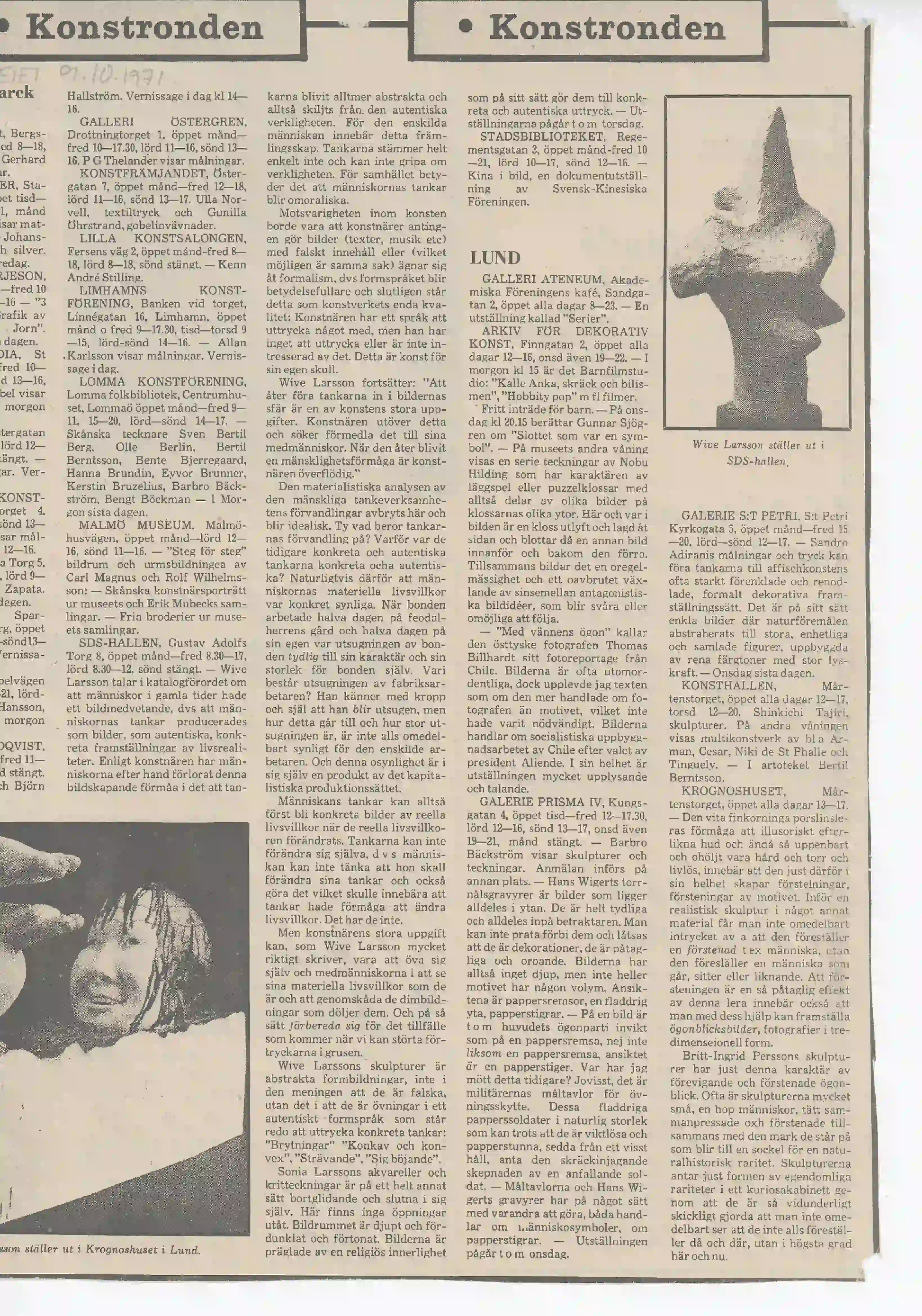 24.09 - 13.10.1971 SANDRO ADRIANI — Sheet 1