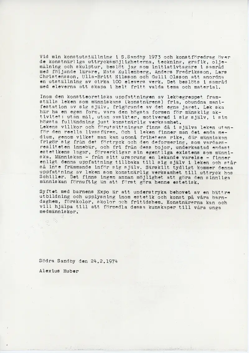 21.04 - 10.05.1972 ALEXIUS HUBER — Sheet 1