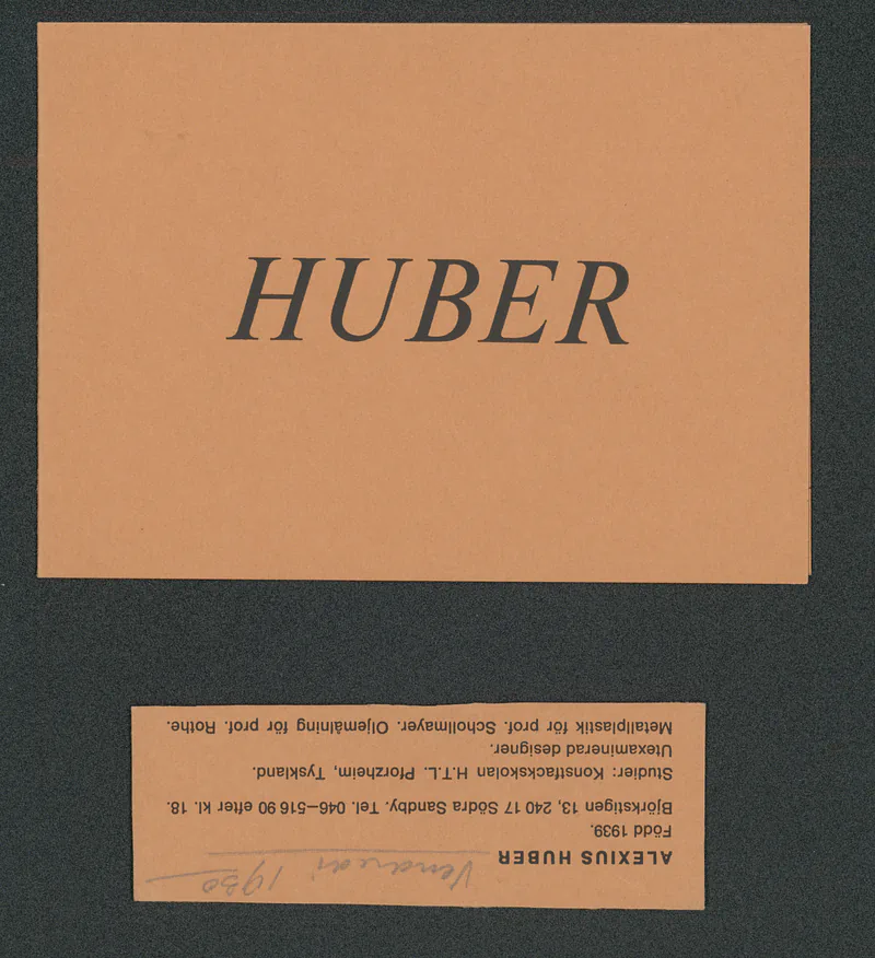 21.04 - 10.05.1972 ALEXIUS HUBER — Sheet 1