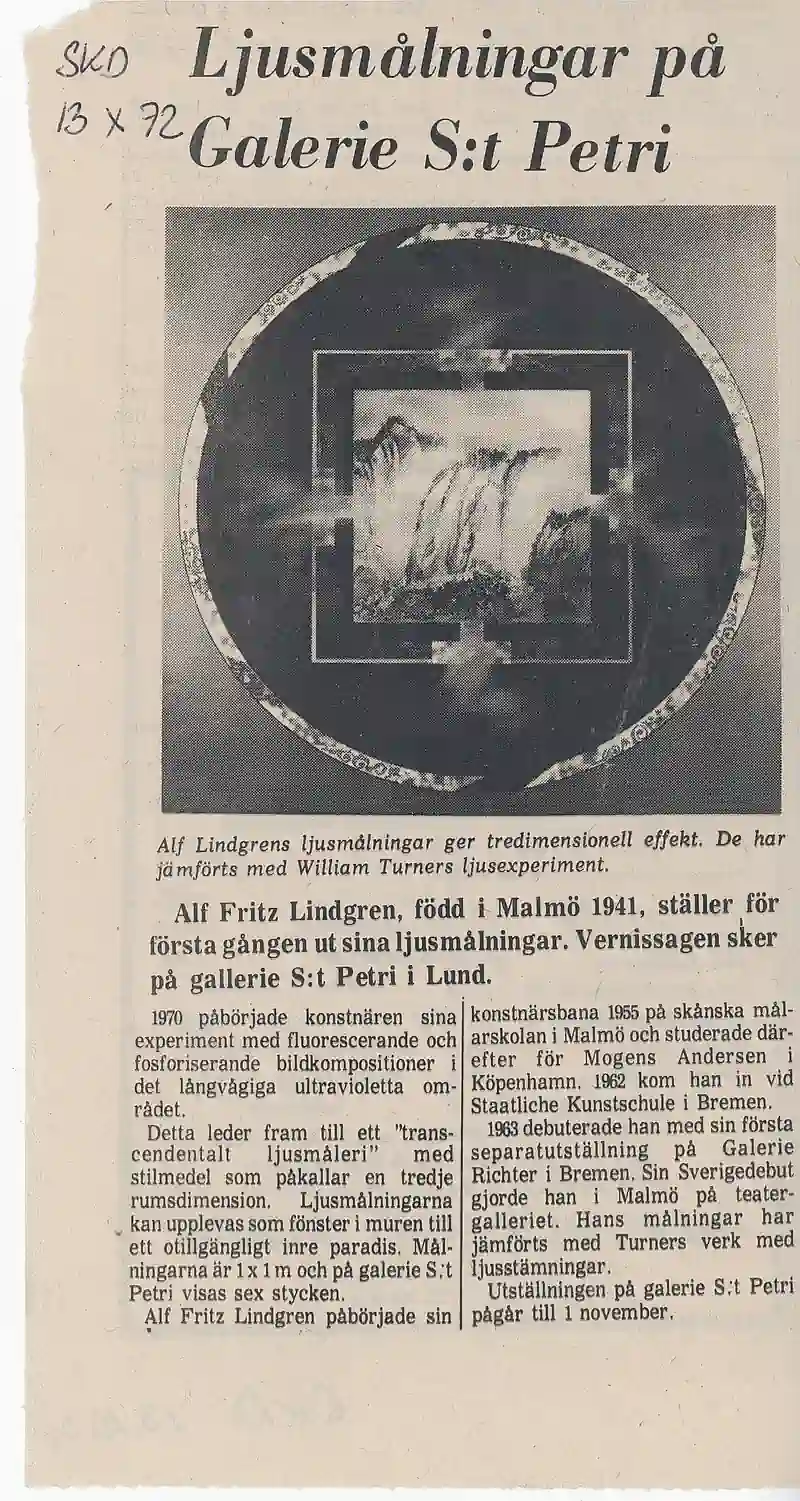 13.10 -1.11.1972 ALF LINDGREN — Sheet 1